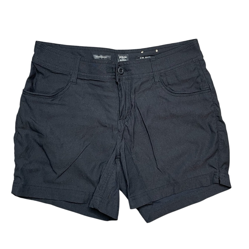 Prana Zion Halle Shorts Black Size 6 - 5" Inseam - Picture 2 of 4